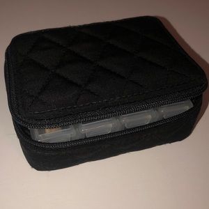 NWOT Black Vera Bradley Pill Case
